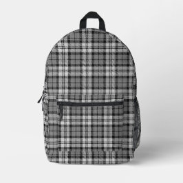Ash Gray Blackwatch Campbell Tartan Kariert Bedruckter Rucksack