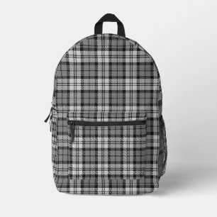 Ash Gray Blackwatch Campbell Tartan Kariert Bedruckter Rucksack