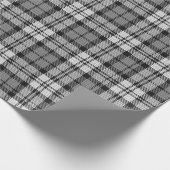 Ash Gray Blackwatch Campbell Tartan Kariert Geschenkpapier (Ecke)