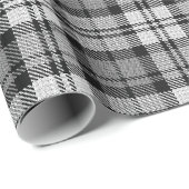 Ash Gray Blackwatch Campbell Tartan Kariert Geschenkpapier (Rolleneckpunkt)