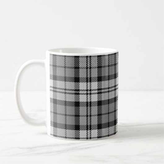 Ash Gray Blackwatch Campbell Tartan Kariert Kaffeetasse (Links)