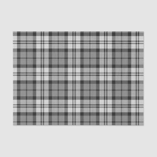 Ash Gray Blackwatch Campbell Tartan Kariert Seidenpapier (Vorderseite)