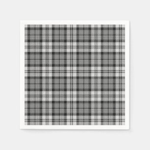 Ash Gray Blackwatch Campbell Tartan Kariert Serviette