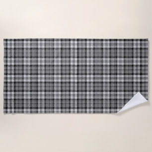 Ash Gray Blackwatch Campbell Tartan Kariert Strandtuch
