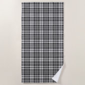Ash Gray Blackwatch Campbell Tartan Kariert Strandtuch (Vorderseite)