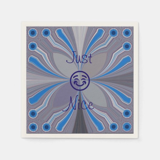 Ash Gray Blue Cyan Just Nice Napkins Serviette (Vorderseite)