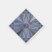 Ash Gray Blue Cyan Just Nice Napkins Serviette (Ecke)