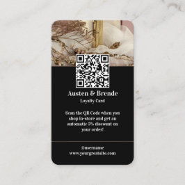 Ash Gray Brown Loyalty Card - Foto-Centric Visitenkarte
