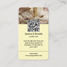 Ash Gray Brown Loyalty Card - Foto-Centric Visitenkarte