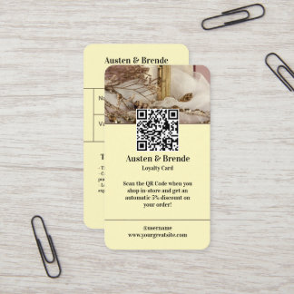 Ash Gray Brown Loyalty Card - Foto-Centric Visitenkarte