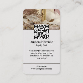 Ash Gray Brown Loyalty Card - Foto-Centric Visitenkarte