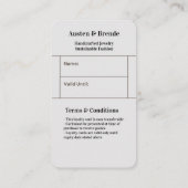 Ash Gray Brown Loyalty Card - Foto-Centric Visitenkarte (Rückseite)