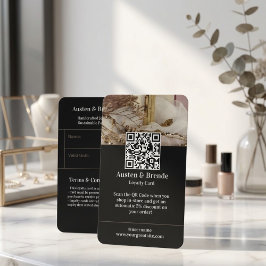 Ash Gray Brown Loyalty Card - Foto-Centric Visitenkarte