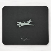 Ash Gray Flugzeug Mousepad (Vorne)