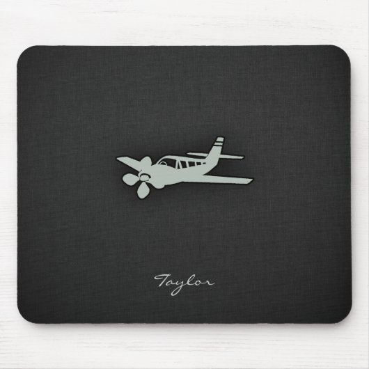 Ash Gray Flugzeug Mousepad (Vorne)