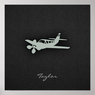Ash Gray Flugzeug Poster