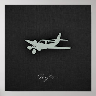 Ash Gray Flugzeug Poster