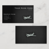 Ash Gray Flugzeug Visitenkarte (Vorne/Hinten)