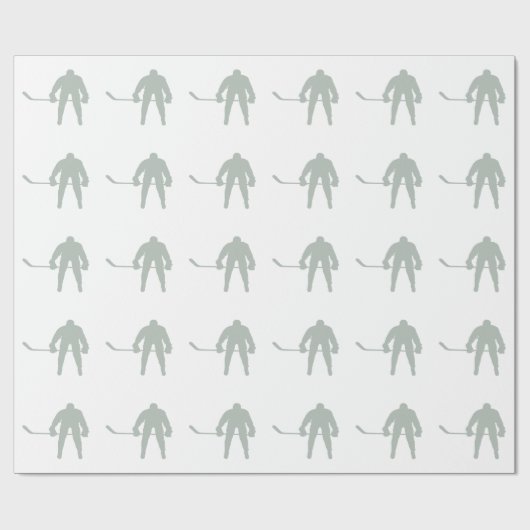 Ash Gray Hockey Geschenkpapier (Flach)