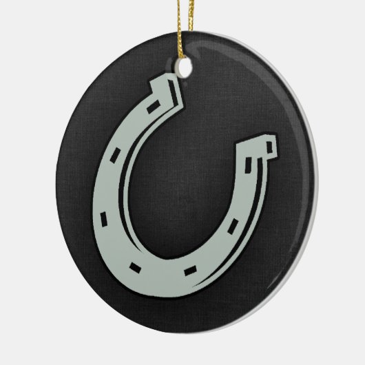 Ash Gray Horseshoe Keramikornament (Links)