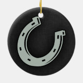 Ash Gray Horseshoe Keramikornament (Hinten)