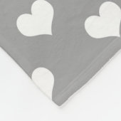Ash Gray Liebe Herzdesign Fleecedecke (Ecke)