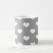 Ash Gray Liebe Herzdesign Kaffeetasse (Mittel)