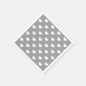 Ash Gray Liebe Herzdesign Serviette (Ecke)
