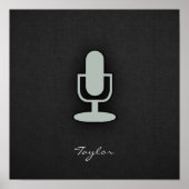 Ash Gray Microphone Poster (Vorne)