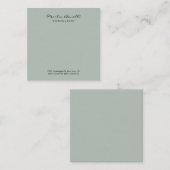 Ash Gray Modernes Minimalistisches Schlicht Mitteilungskarte (Vorne/Hinten)