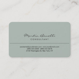 Ash Gray Rounded Corner Consultant Business Card Visitenkarte