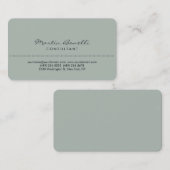 Ash Gray Rounded Corner Consultant Business Card Visitenkarte (Vorne/Hinten)