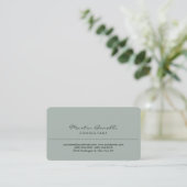Ash Gray Rounded Corner Consultant Business Card Visitenkarte (Stehend Vorderseite)