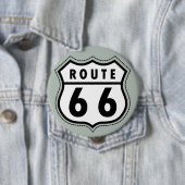 Ash Gray Route 66 Straßenschild Button (Beispiel)