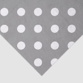 Ash Grey White Polka Dots Design Seidenpapier (Ausschnitt)