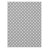 Ash Grey White Polka Dots Design Tischdecke (Vorderseite)