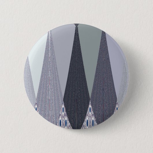 Ash Grey Zickzack Dots Art Print Button (Vorderseite)