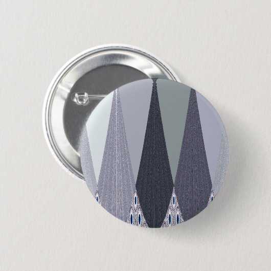 Ash Grey Zickzack Dots Art Print Button (Vorne & Hinten)