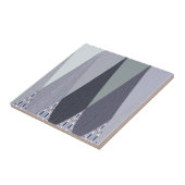 Ash Grey Zickzack Dots Art Print Fliese (Seite)