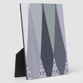 Ash Grey Zickzack Dots Art Print Fotoplatte (Seite)