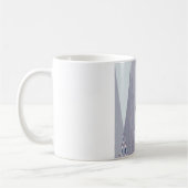 Ash Grey Zickzack Dots Art Print Kaffeetasse (Links)