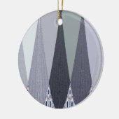 Ash Grey Zickzack Dots Art Print Keramikornament (Links)