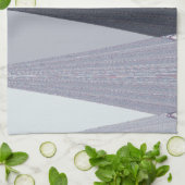 Ash Grey Zickzack Dots Art Print Küchentuch (Gefaltet)