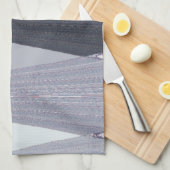 Ash Grey Zickzack Dots Art Print Küchentuch (Viertel Falte)