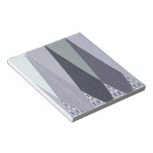 Ash Grey Zickzack Dots Art Print Notizblock (angewinkelt)