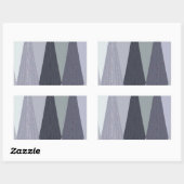 Ash Grey Zickzack Dots Art Print Rechteckiger Aufkleber (Blatt)