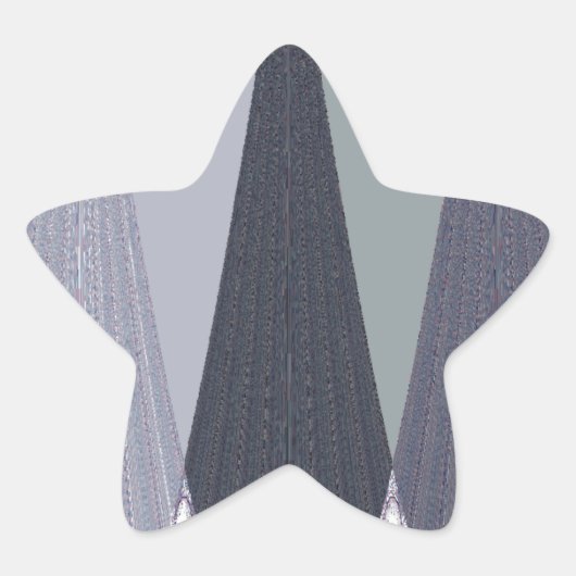 Ash Grey Zickzack Dots Art Print Stern-Aufkleber (Vorderseite)