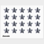 Ash Grey Zickzack Dots Art Print Stern-Aufkleber (Blatt)