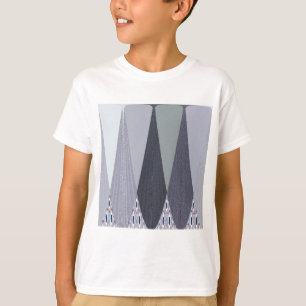 Ash Grey Zickzack Dots Art Print T-Shirt