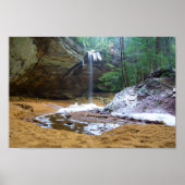Ash Höhle im Winter, Ohio Poster (Vorne)
